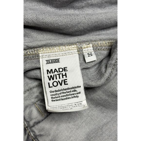 Free People x CLOSED Elin Cropped Organic Cotton Denim Trucker Jacket - Picture 12 of 12